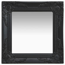Specchio da Parete Stile Barocco 40x40 cm Nero