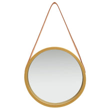 Specchio da Parete con Cinghia 40 cm Oro