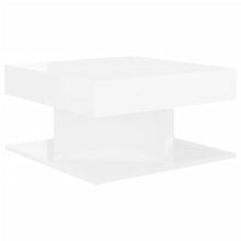 Tavolino da Salotto Bianco Lucido 57x57x30 cm in Truciolato