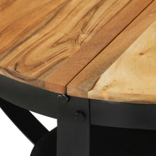 Tavolino Ø 68x43 cm in Legno Massello di Acacia e Ferro