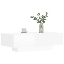 Tavolino Salotto Bianco Lucido 100x49,5x31 cm Legno Multistrato