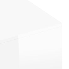 Tavolino Salotto Bianco Lucido 100x49,5x31 cm Legno Multistrato