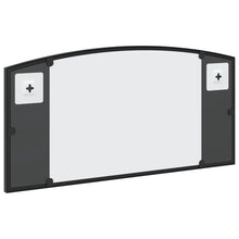 Specchio da Parete Nero 60x30 cm Arco in Ferro